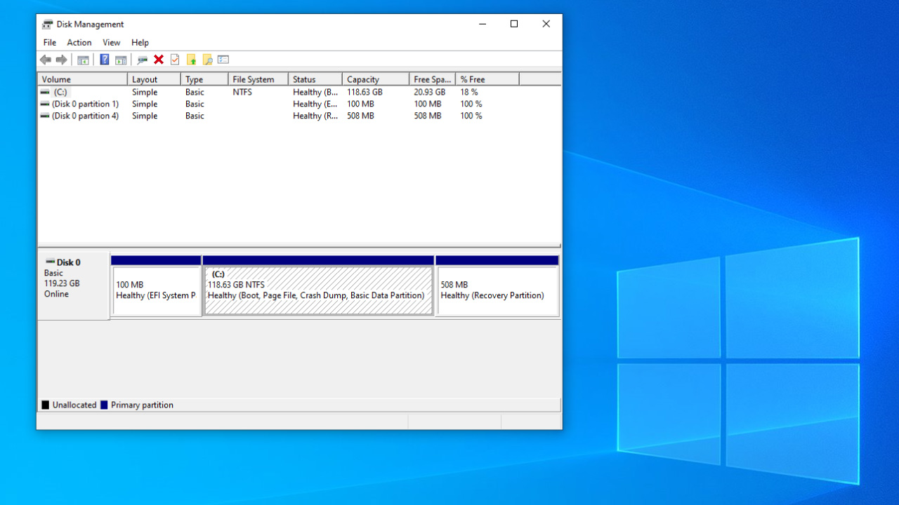 Phân vùng ổ cứng trên Windows 10, 11